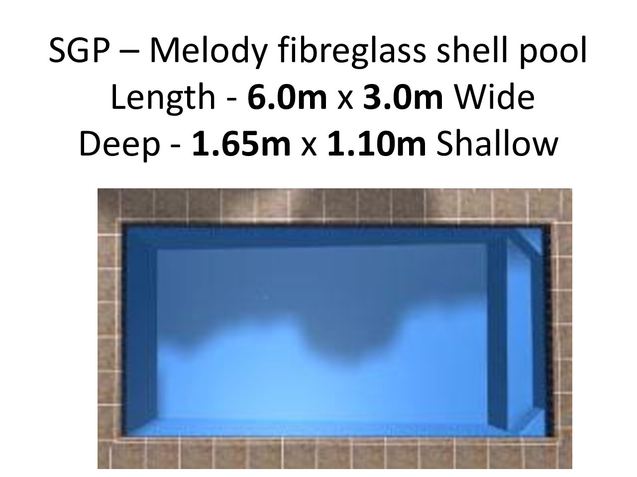 SGP Melody fibreglass shell pool Sub Tropical